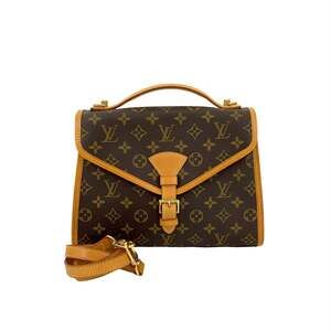 LOUIS VUITTON Brown Monogram Leather Shoulder Bag